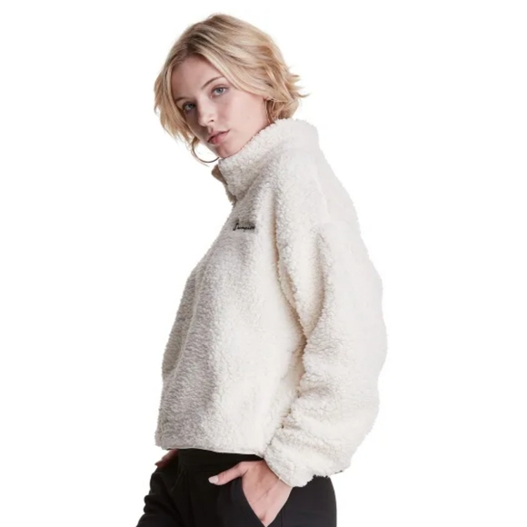 Champion Faux Shearling Quarter Zip Pullover - Picture 4 of 6